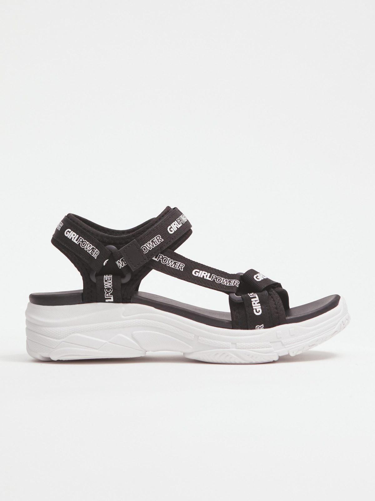 Sandalia plataforma velcro | Sandalias Planas Mujer | INSIDE