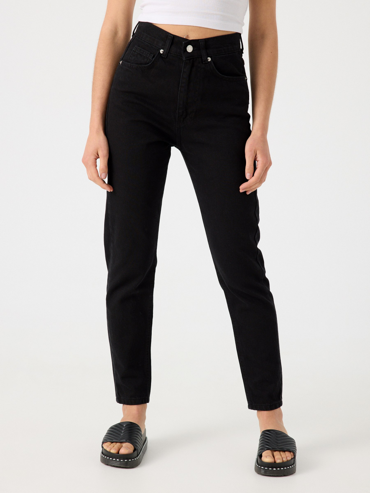 Jeans mom fit negro | Jeans Mujer | INSIDE
