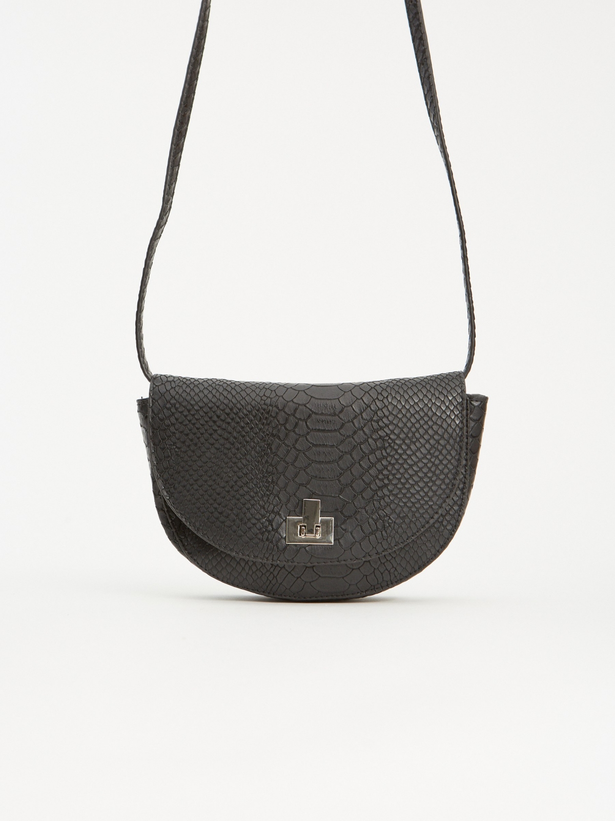Engraved shoulder bag black
