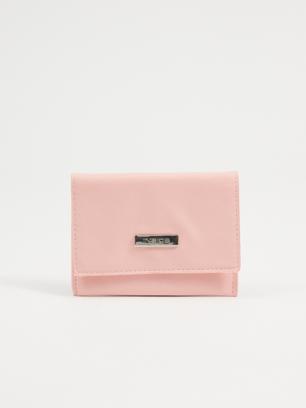 Pink leather effect wallet light pink