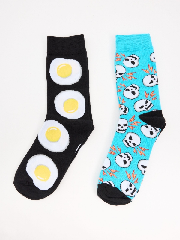 2-pack of printed socks multicolor front view