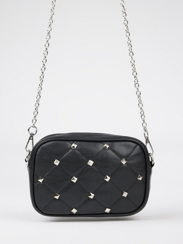 Studded shoulder bag black