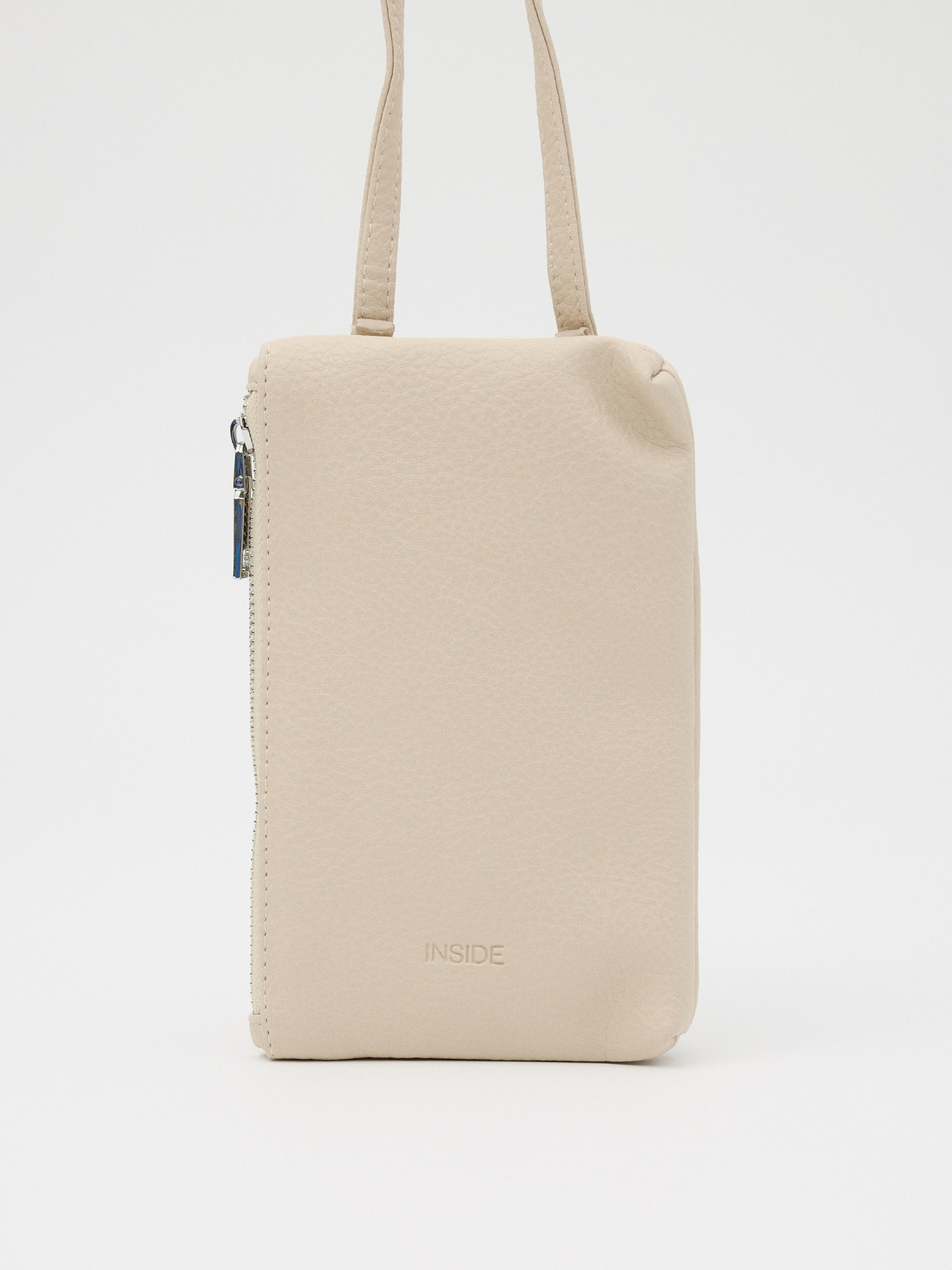 Mini handbag 12x19cm beige