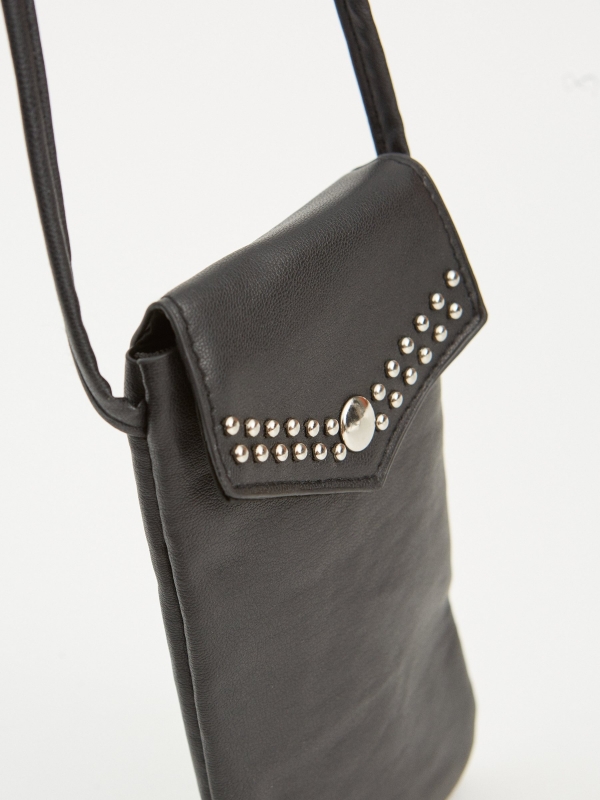 Studded smartphone bag black with a model