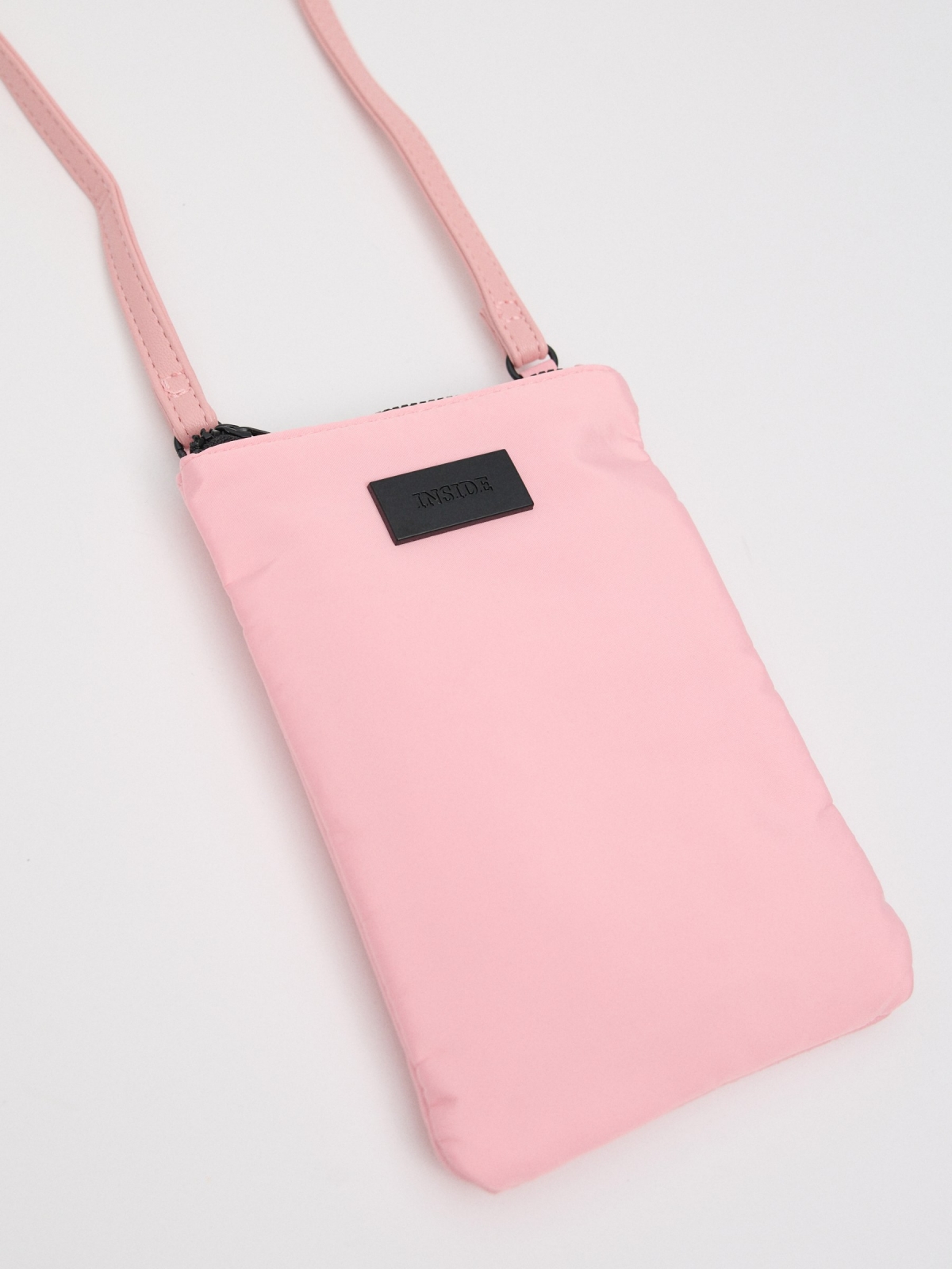 Bolsa rosa para smartphone rosa vista traseira
