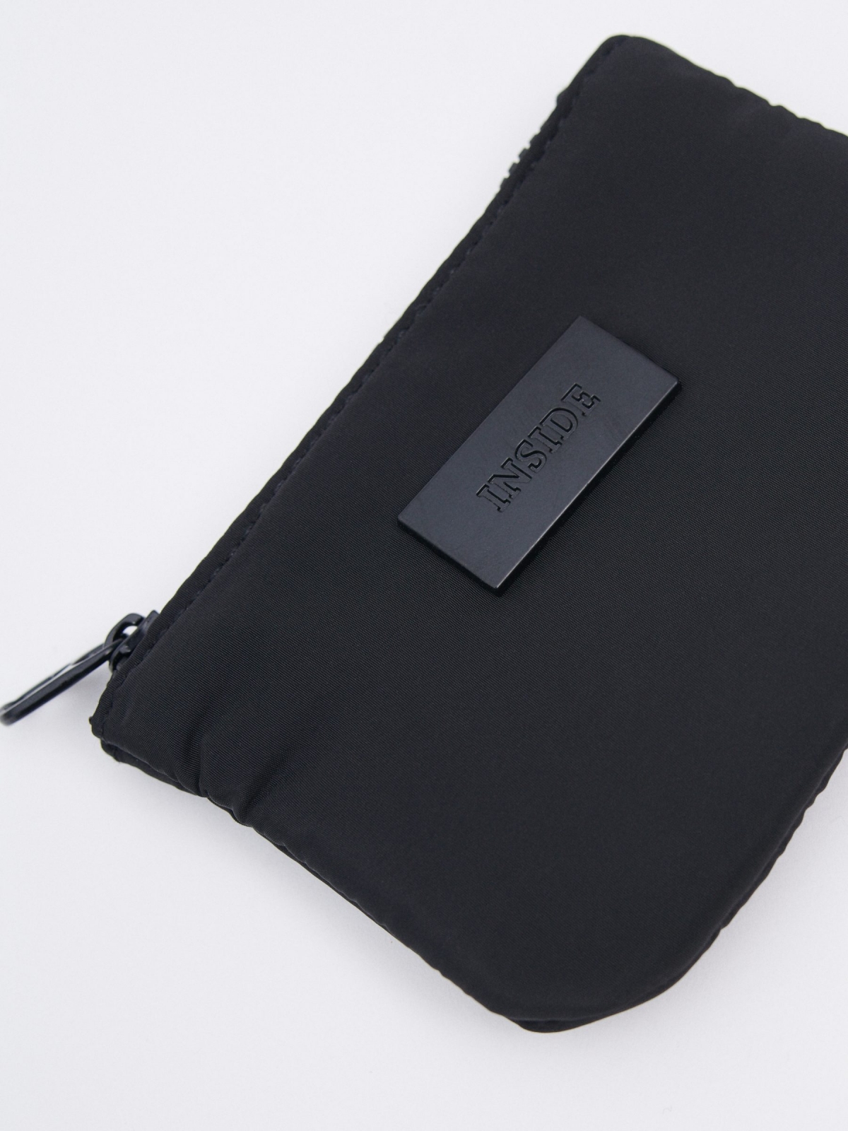 Black nylon purse black back view