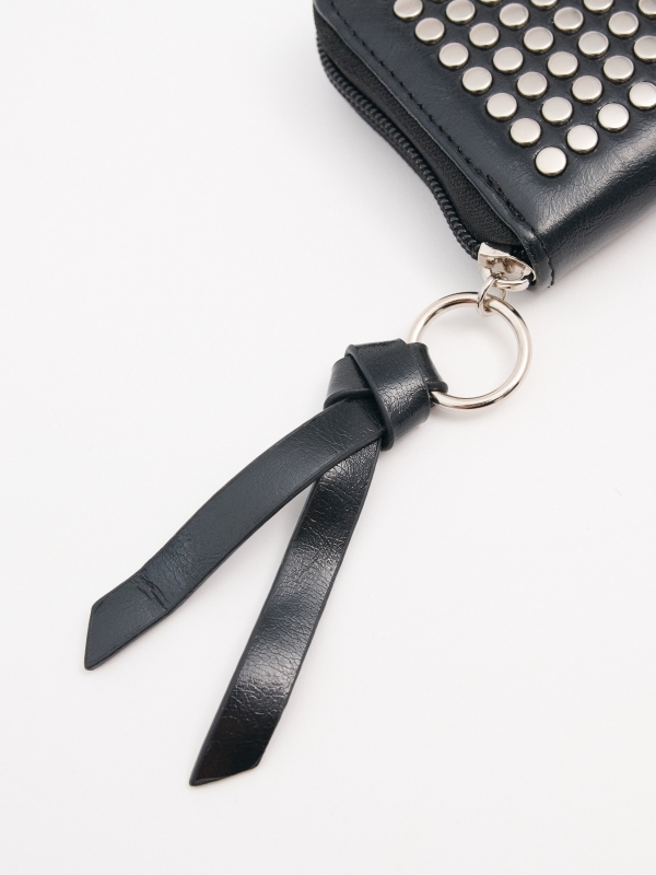 Studded purse black detail view