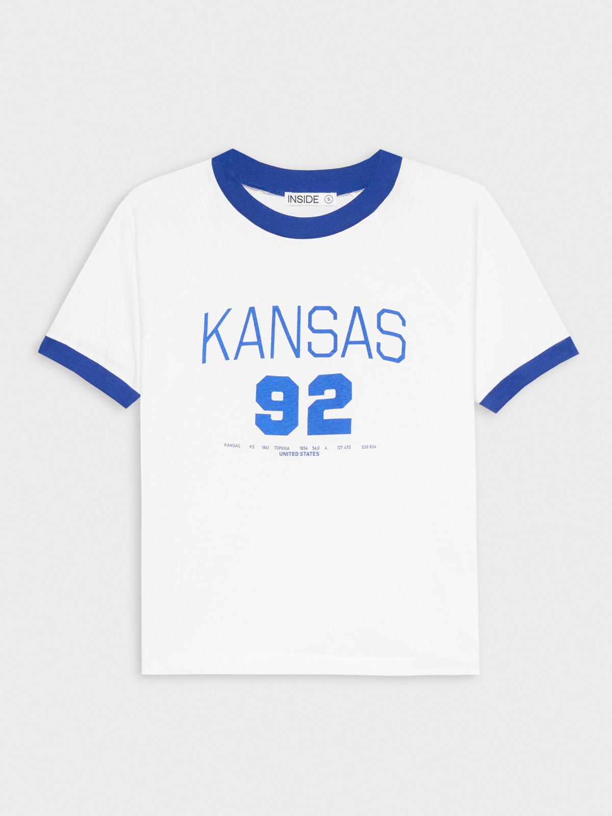  T-shirt com estampa do Kansas azul