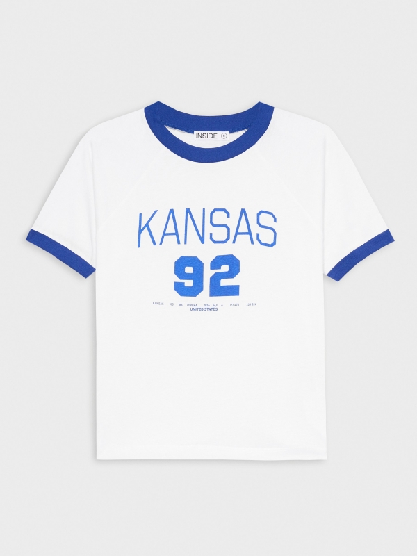  Kansas print t-shirt blue