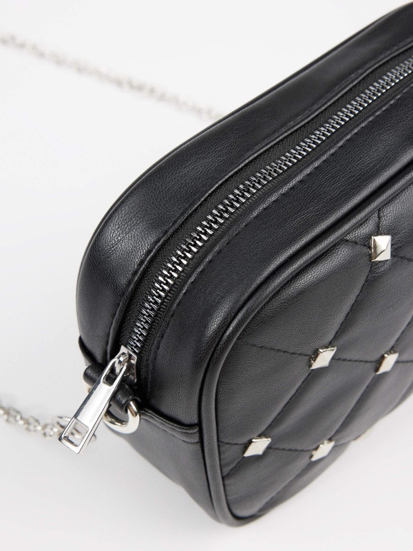 Black studded 2024 side slouch bag