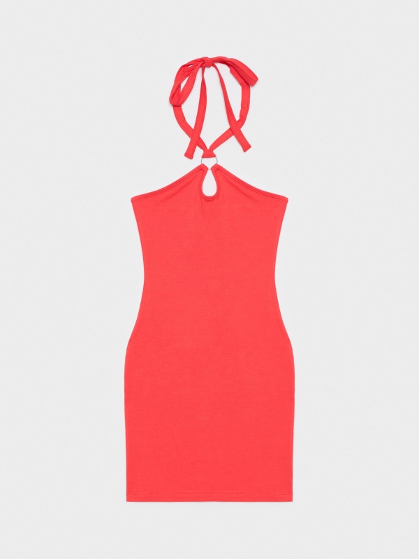  Mini-vestido de cabresto vermelho vermelho