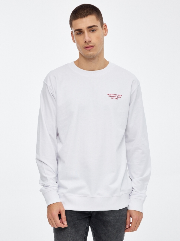 Sweatshirt Original  Club branco vista meia frontal