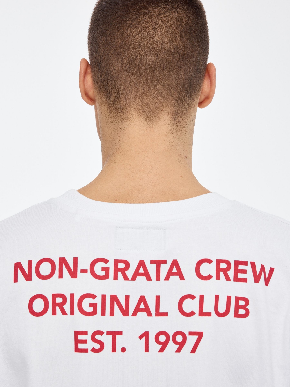 Sweatshirt Original  Club branco vista detalhe