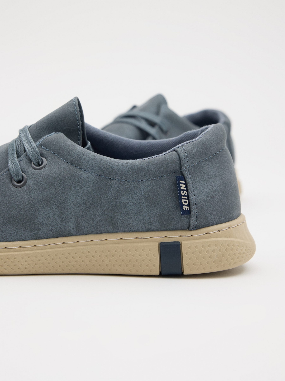 Casual Washed Sneaker Blue dark blue zenithal view