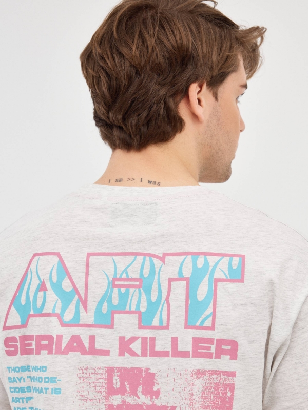 Camiseta Arscidium cinza vista detalhe