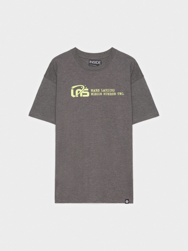 INS T-shirt dark grey middle back view