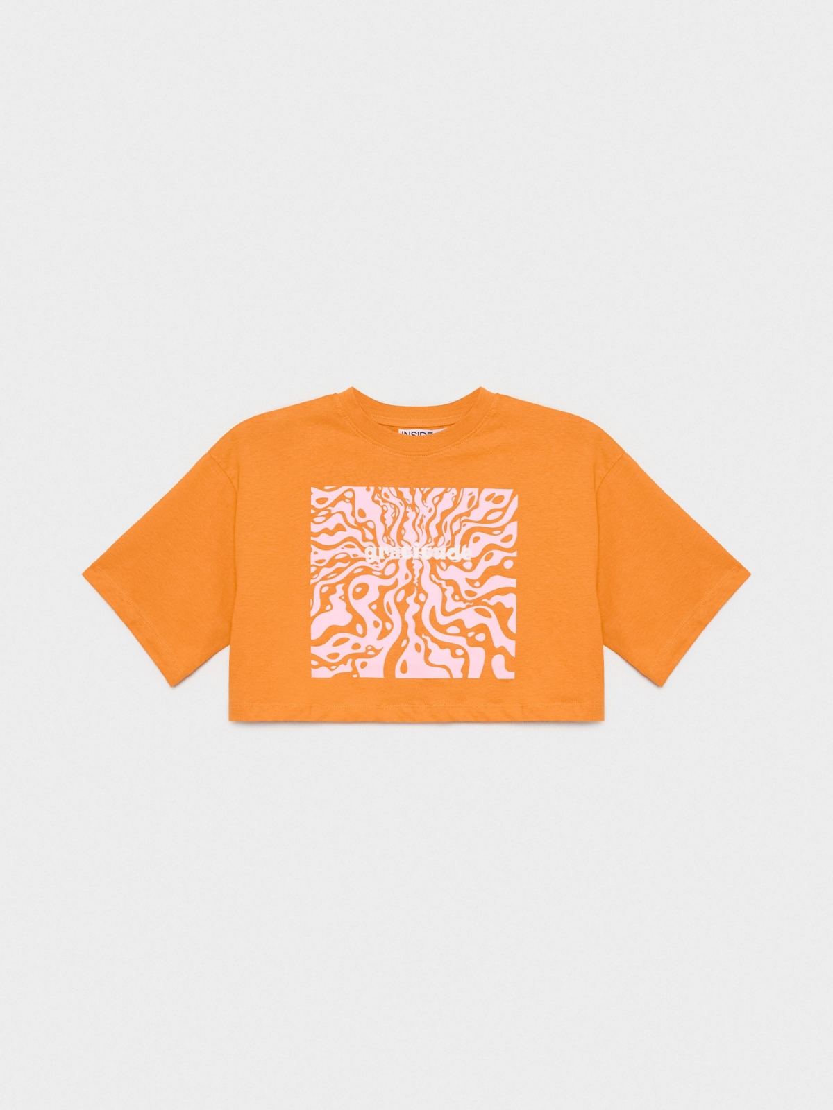  Gratitude crop top caldera orange