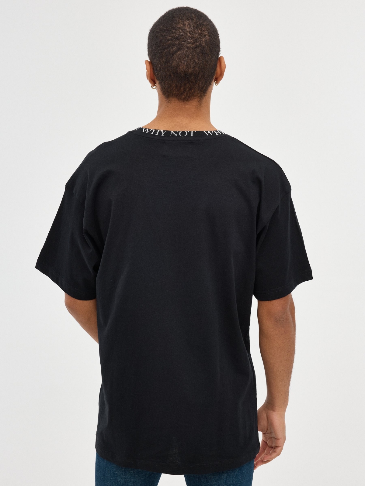 Why Not T-shirt black middle back view