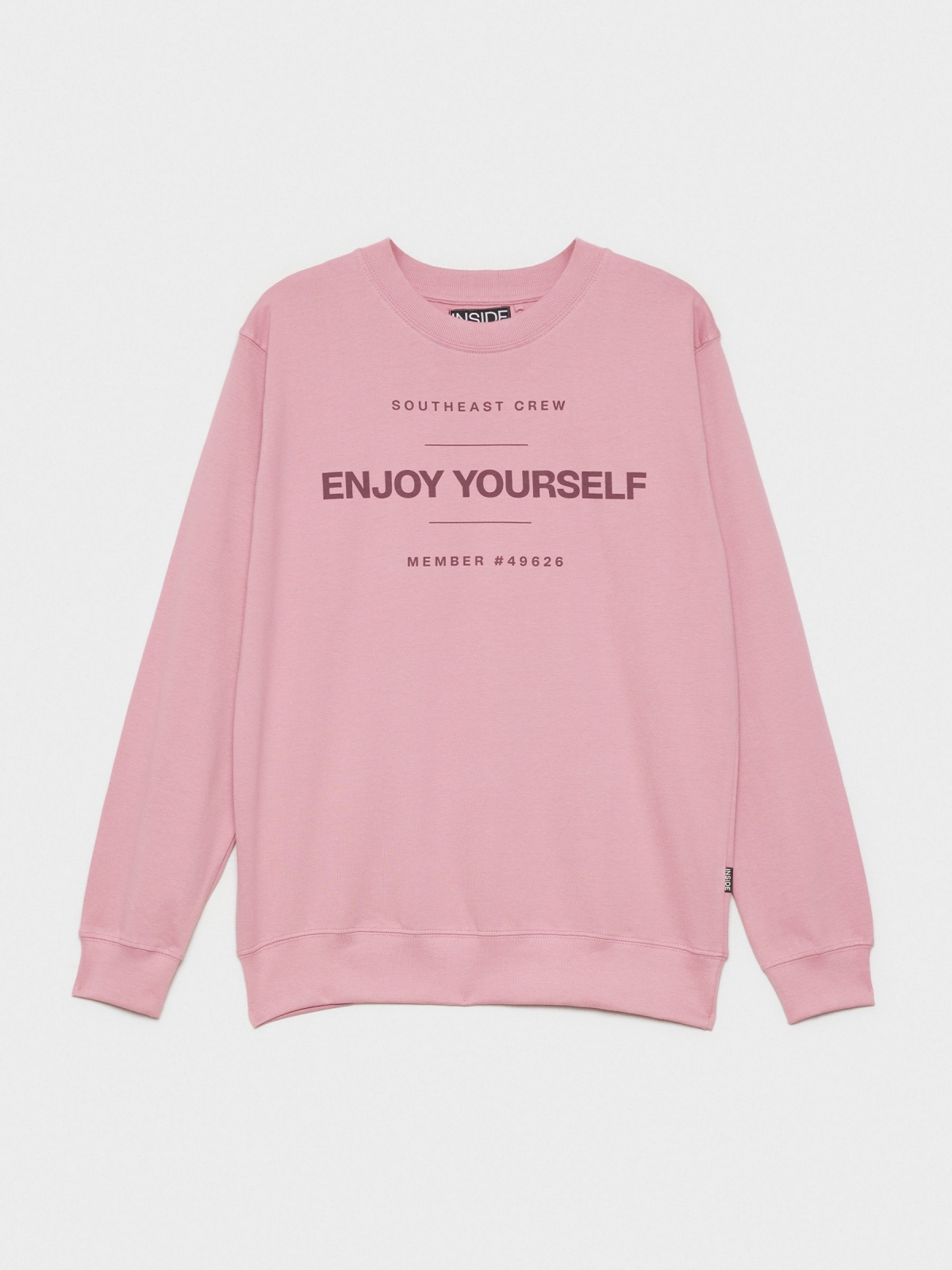  Enjoy Yourself basic Sweatshirt pink