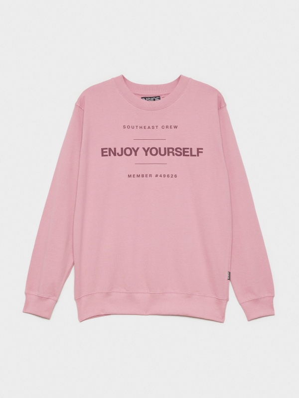  Enjoy Yourself basic Sweatshirt pink