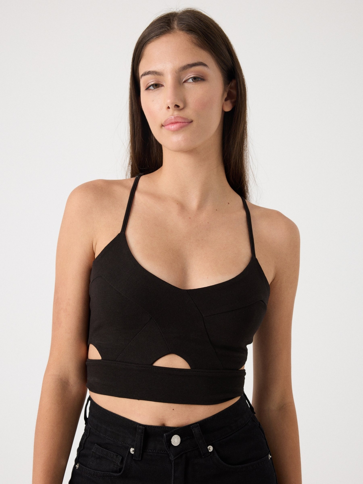 Top Cropped Cut Out Tops Y Bodies Mujer Inside