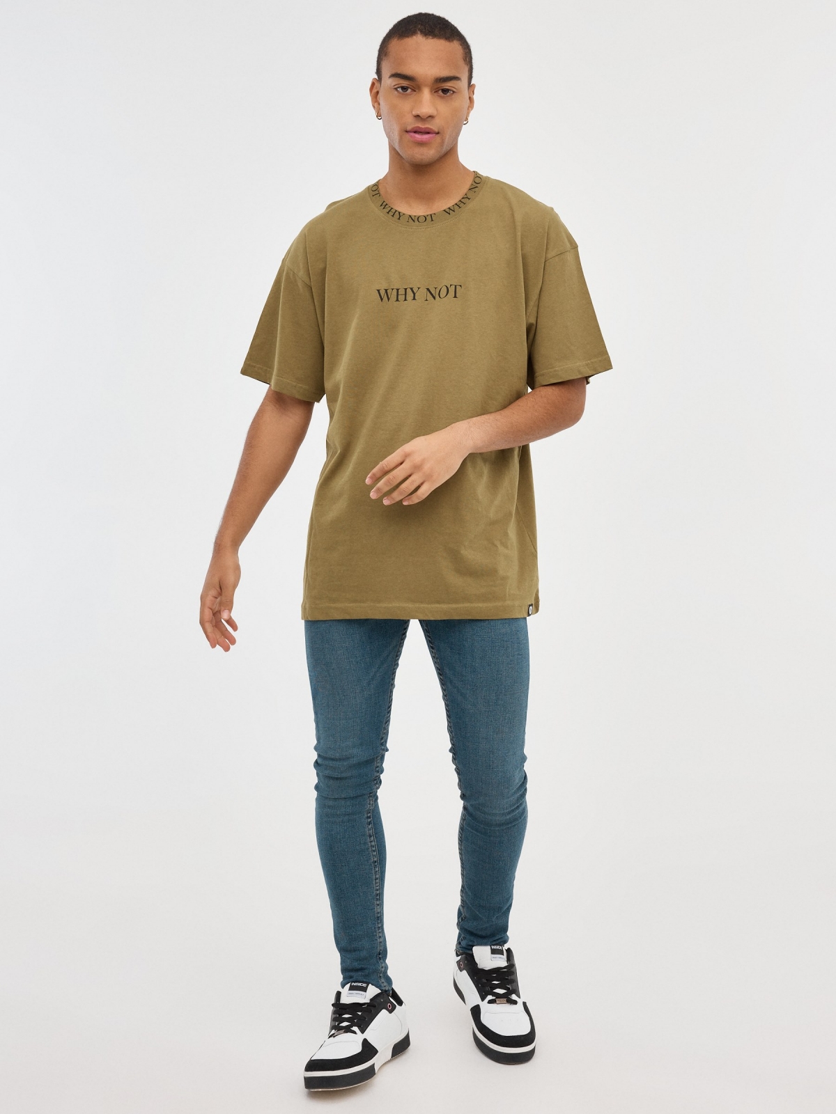 Why Not T-shirt khaki front view