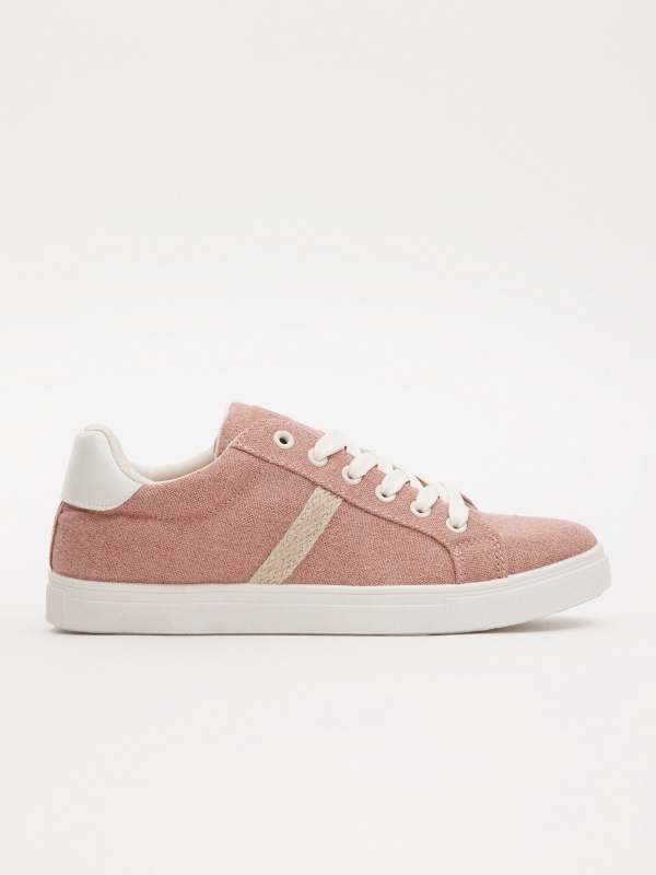 Combined canvas sneaker pink