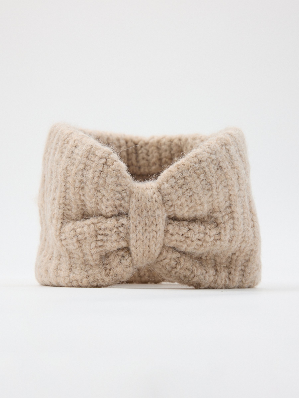 Camel headband hat with bow effect pink