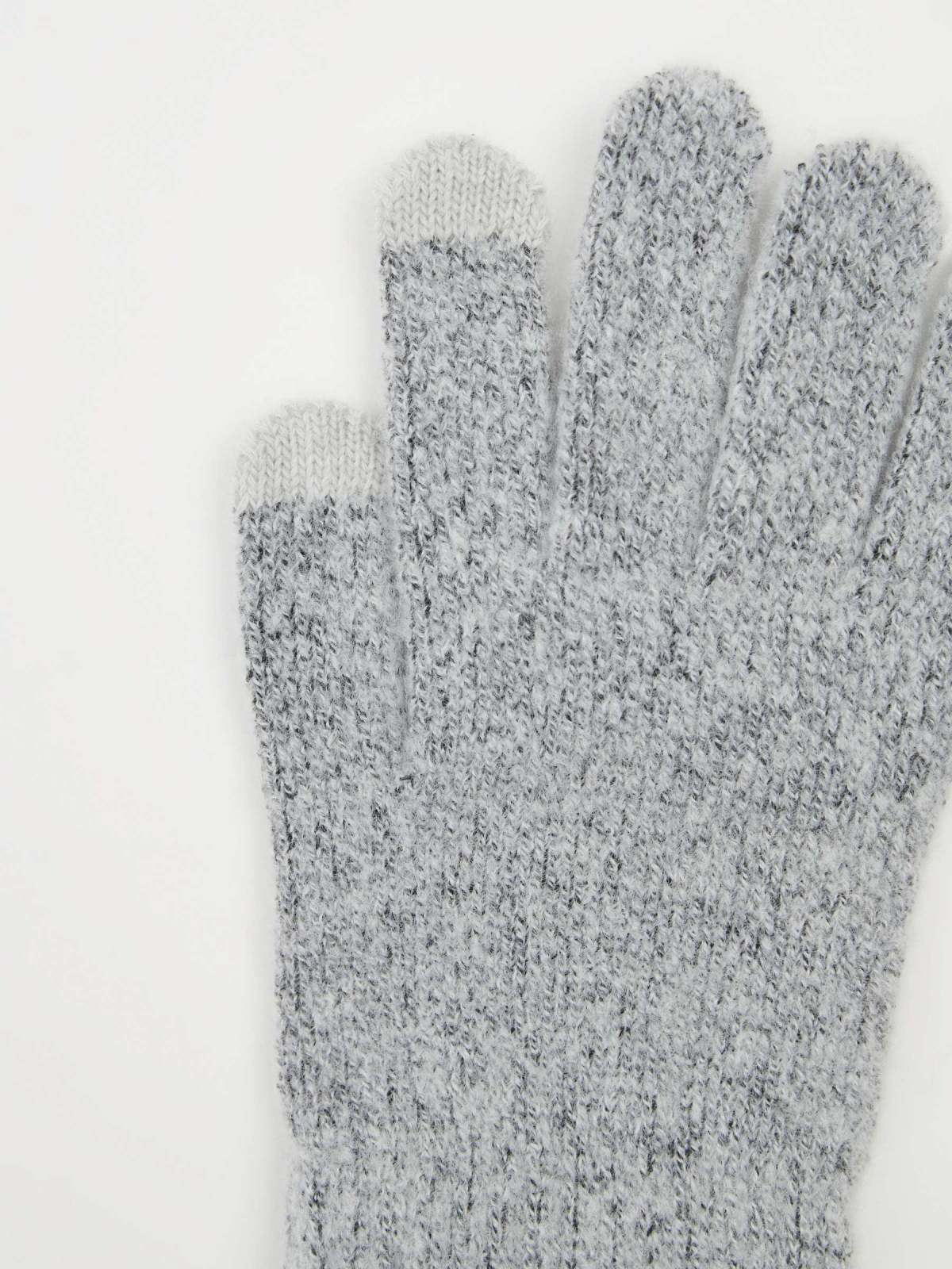 Marbled tactile glove grey medium short view