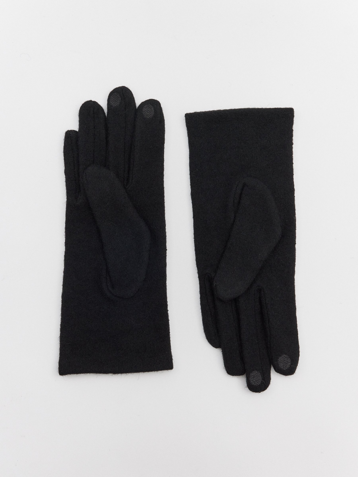 Touchscreen strass gloves black detail view
