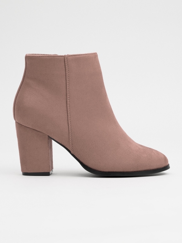 Pink high heel ankle boots pink
