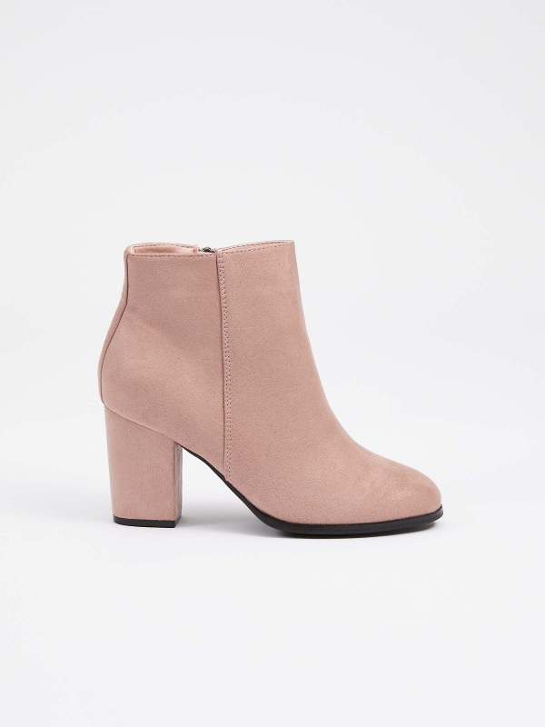 New Pink high heel ankle boots pink