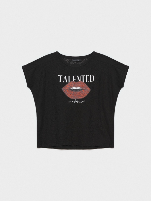  T-shirt de talento preto