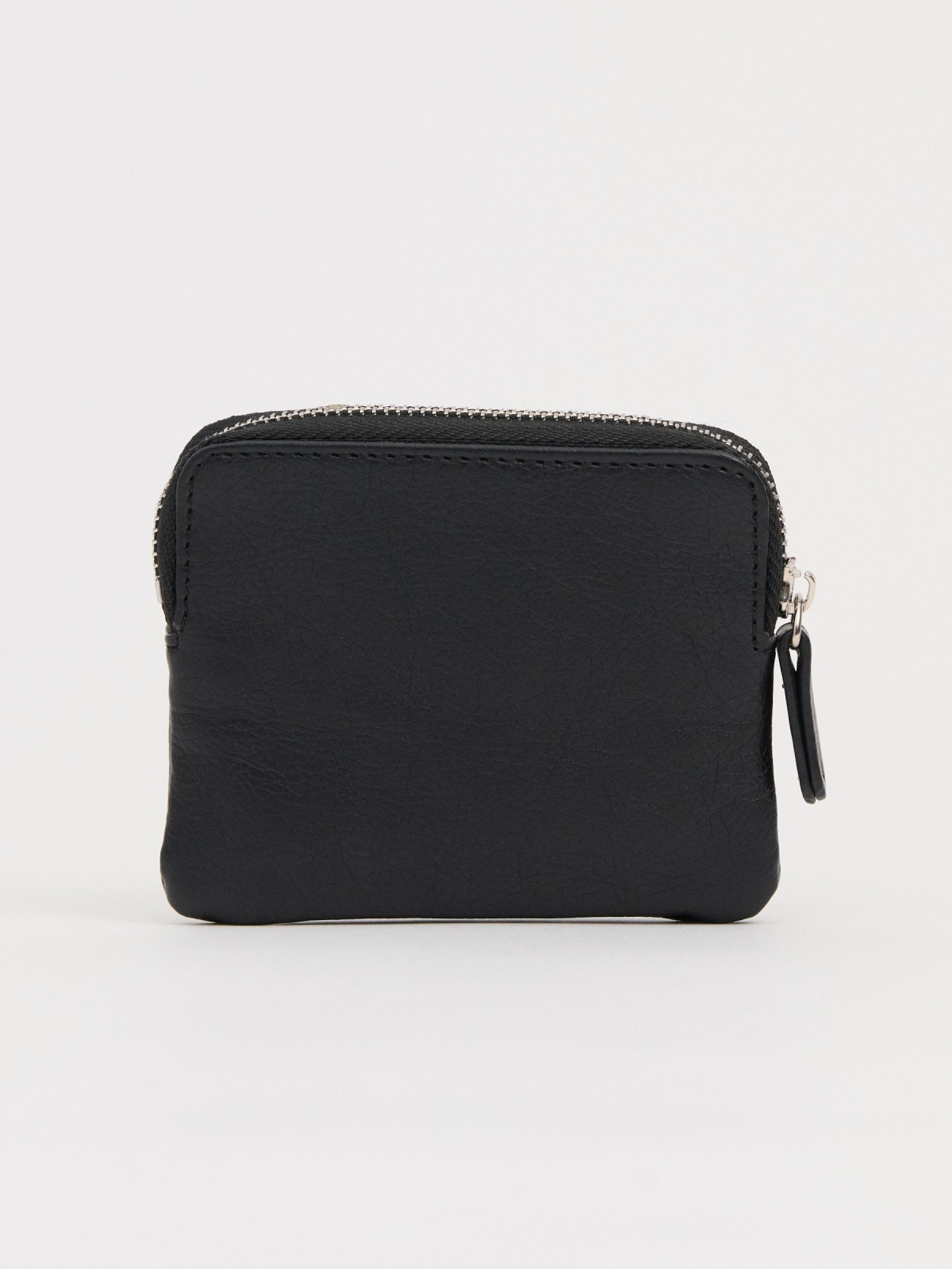 Black leather effect purse black