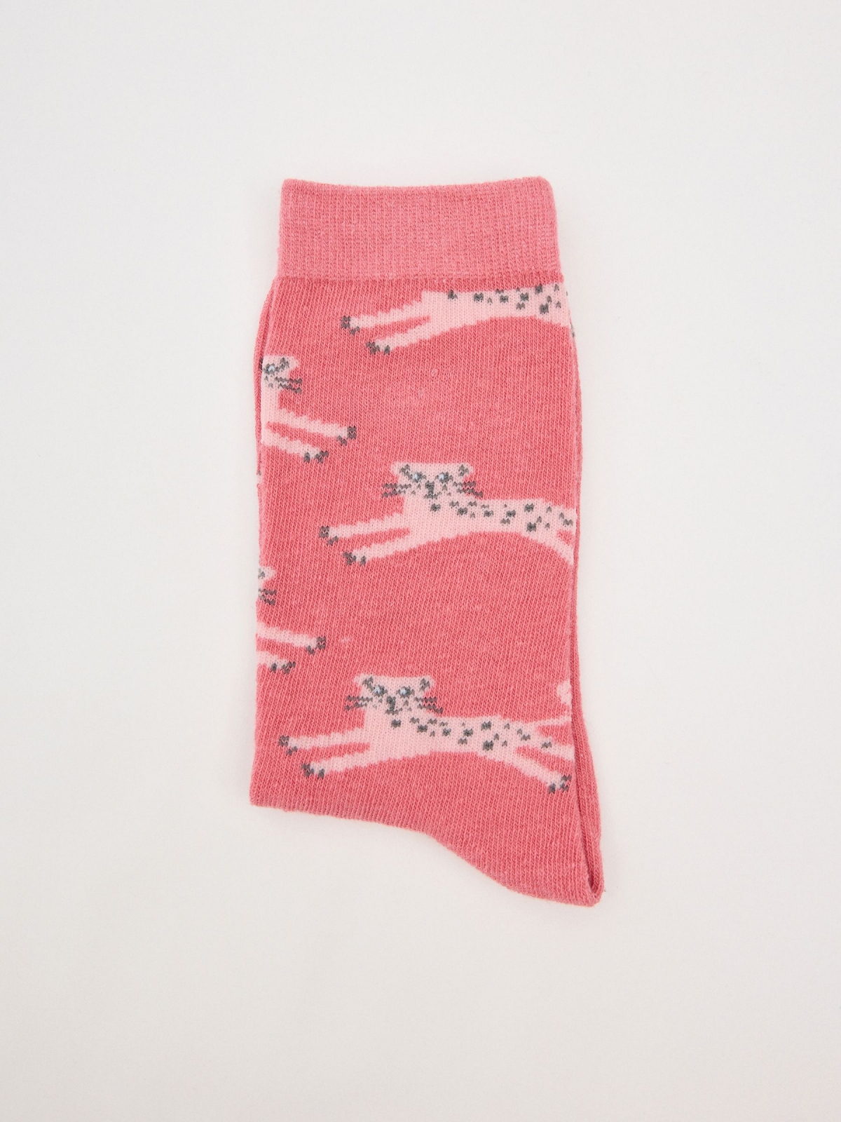 Pack of 4 animal print socks multicolor with a model