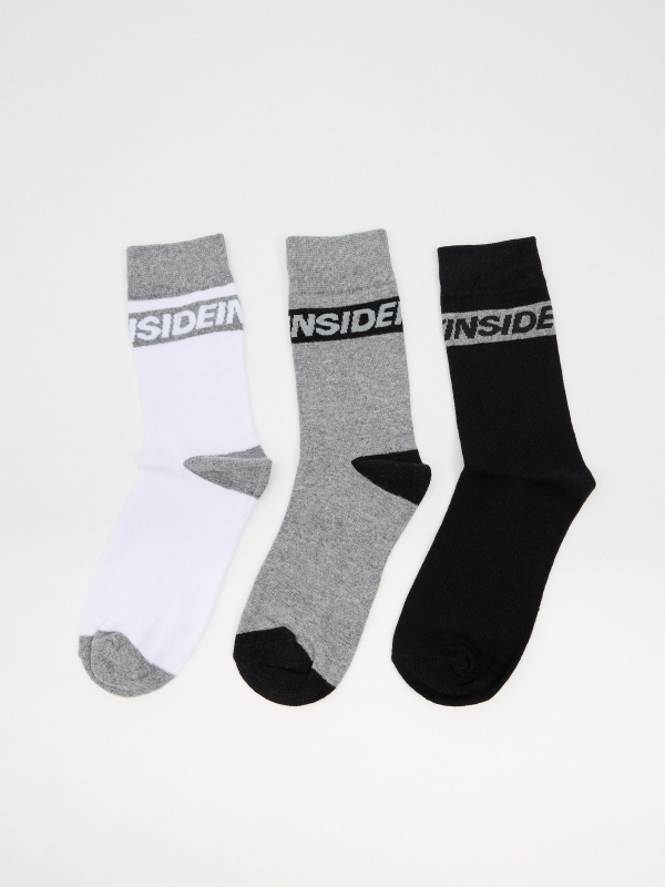 3-pack Inside socks middle front view