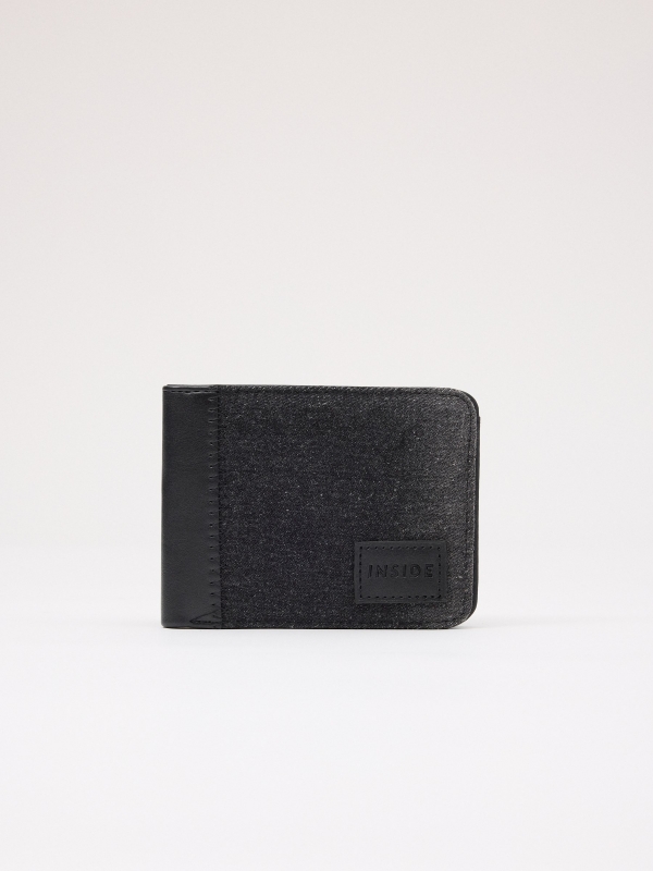 Black logo wallet black