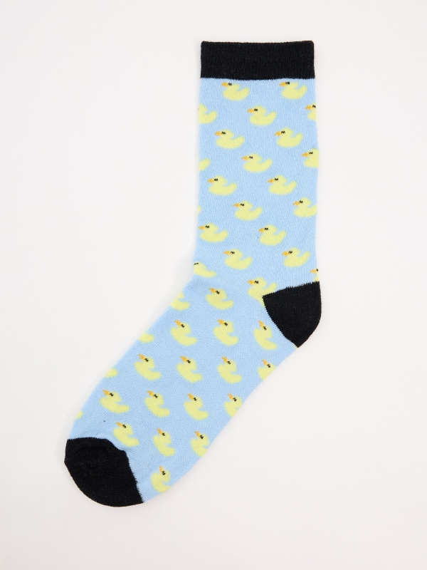 Pack of 3 socks with printed motifs front view