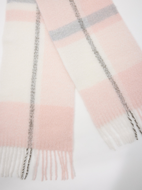 Combination scarf in pastel shades folded view