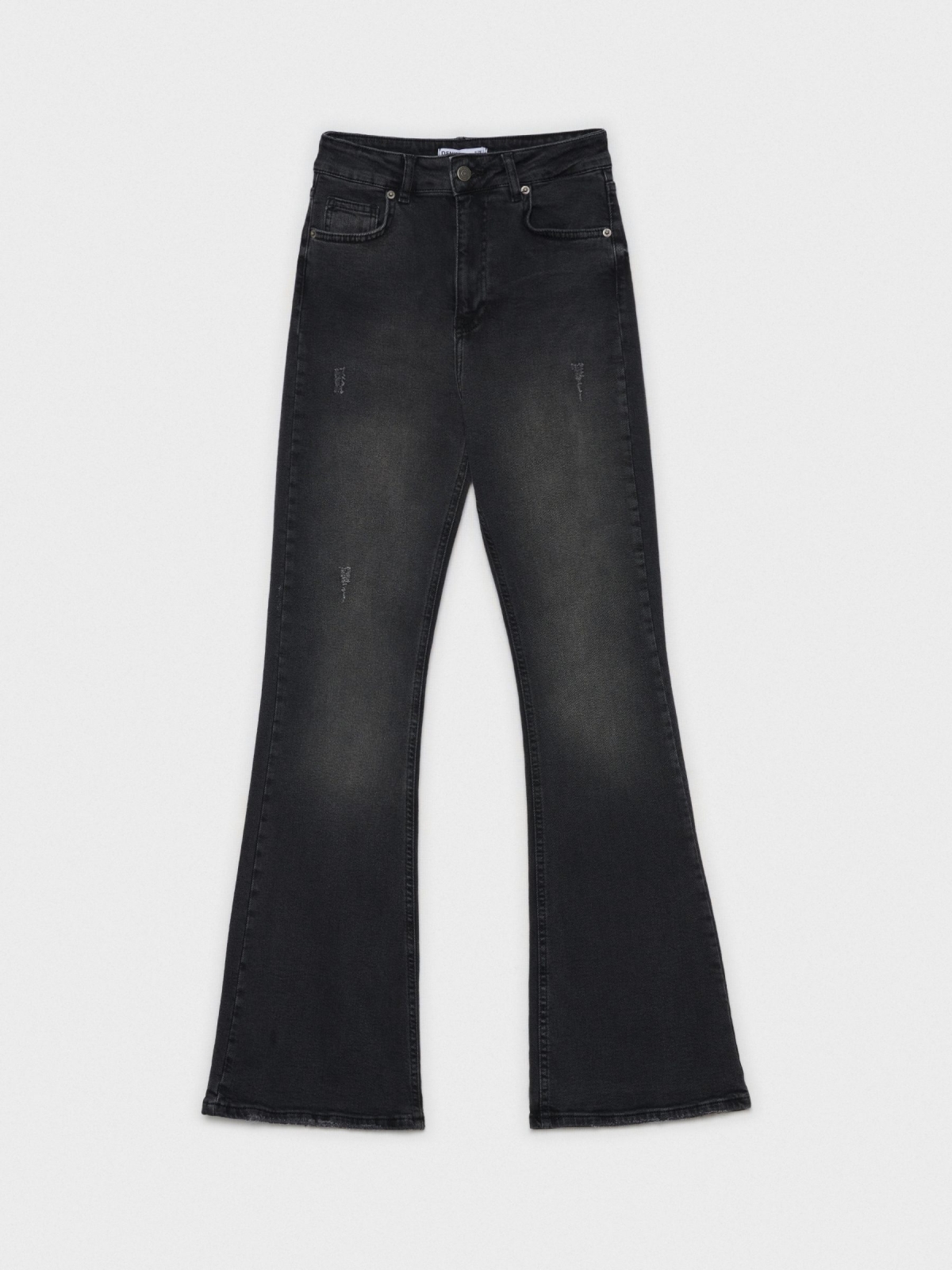  High waist black flared jeans black