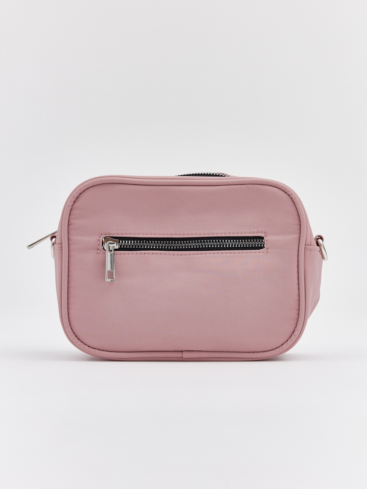 Nylon bag with purse pink