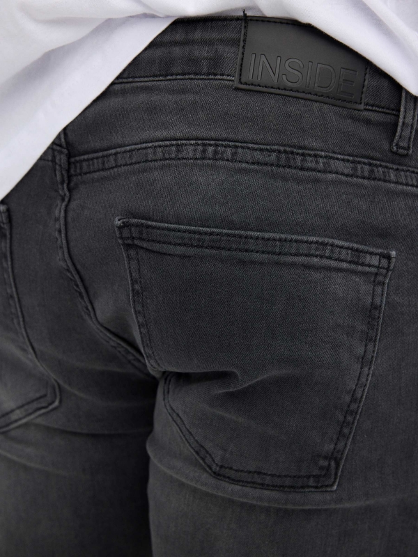 Jeans Slim Gris gris oscuro vista detalle