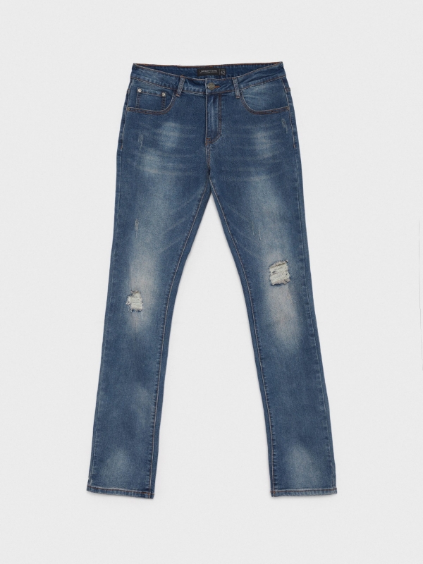  Jeans slim rotos azul