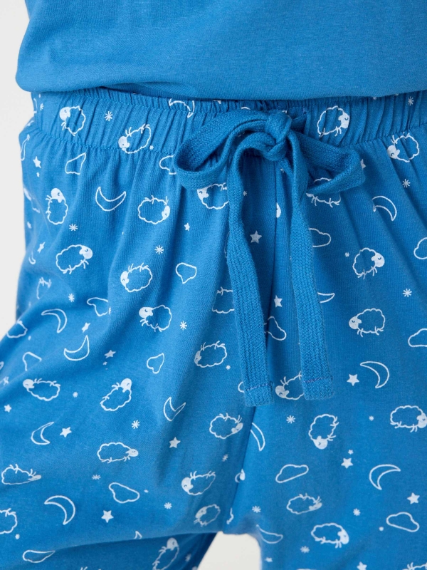 Pijama do Sono do País azul marinho vista detalhe