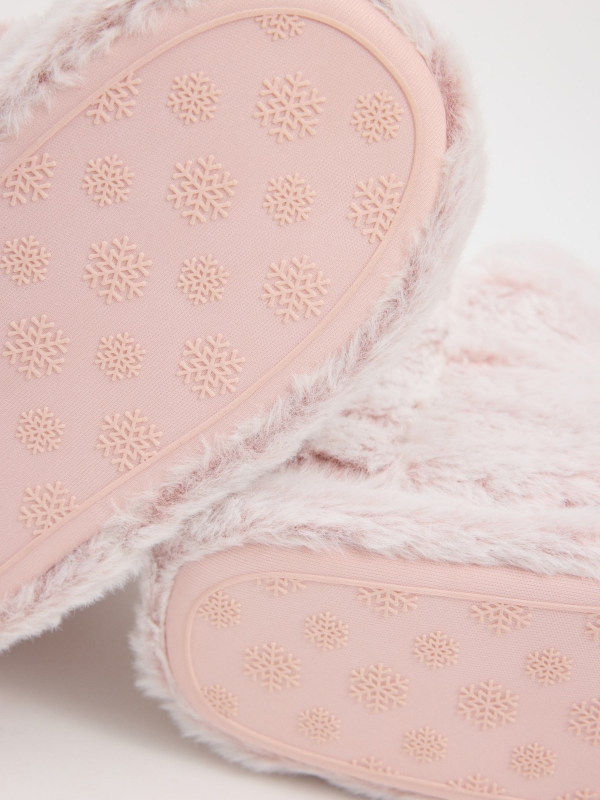 Pantufas de casa botinha de coelho rosa