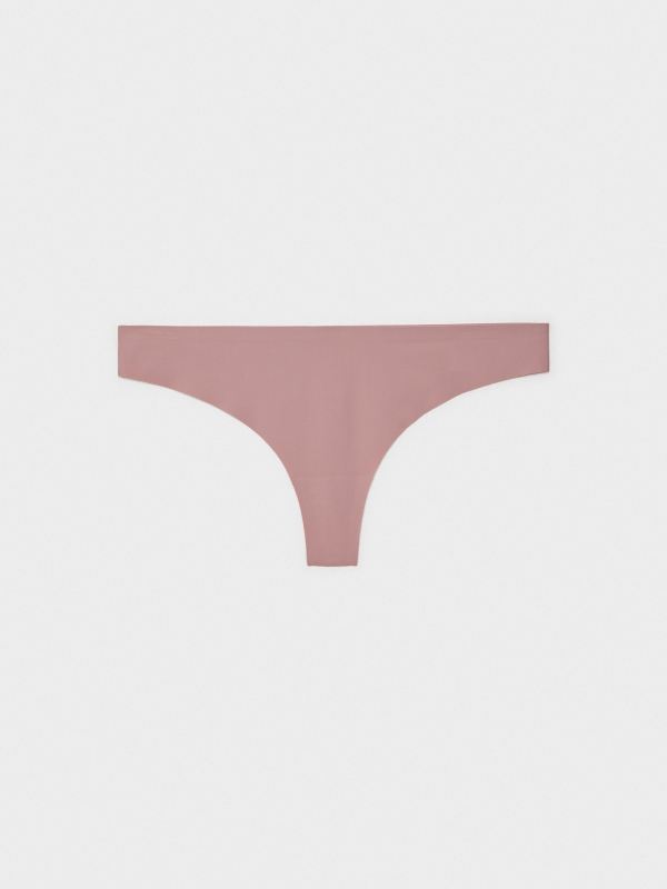 Pack 7 seamless neutral thongs middle back view