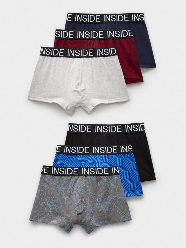 Boxer briefs 6 pack middle front view