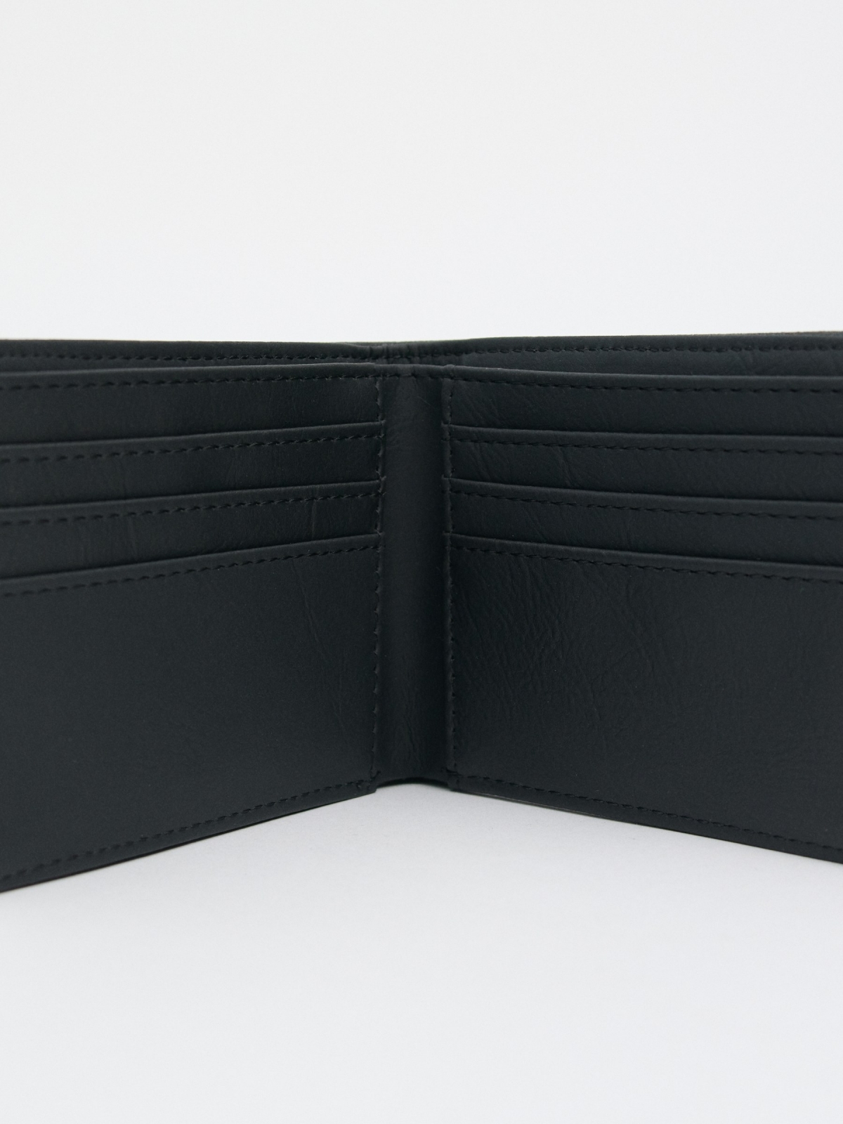 Distressed effect wallet black detail view