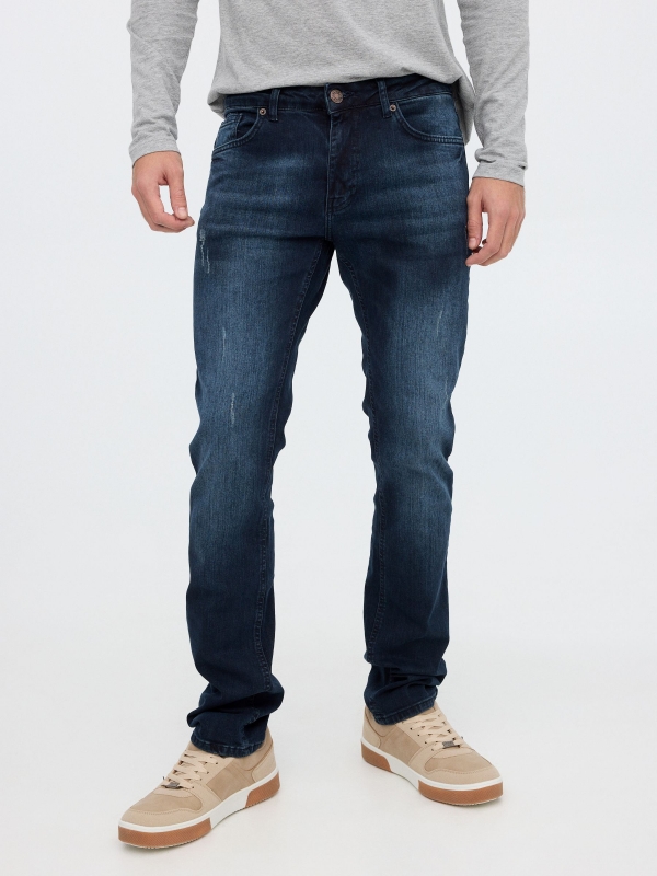 Jeans regular azul oscuro vista media frontal