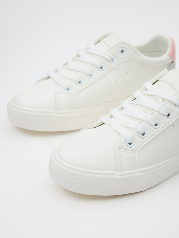 Sneakers Ténis Casual branco vista detalhe